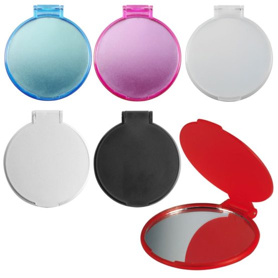eBuyGB Compact Vanity Handbag Mirrors Folding Cosmetic Mirror Toiletry Bag, Black, Pack of 10, 13 cm - Image 2