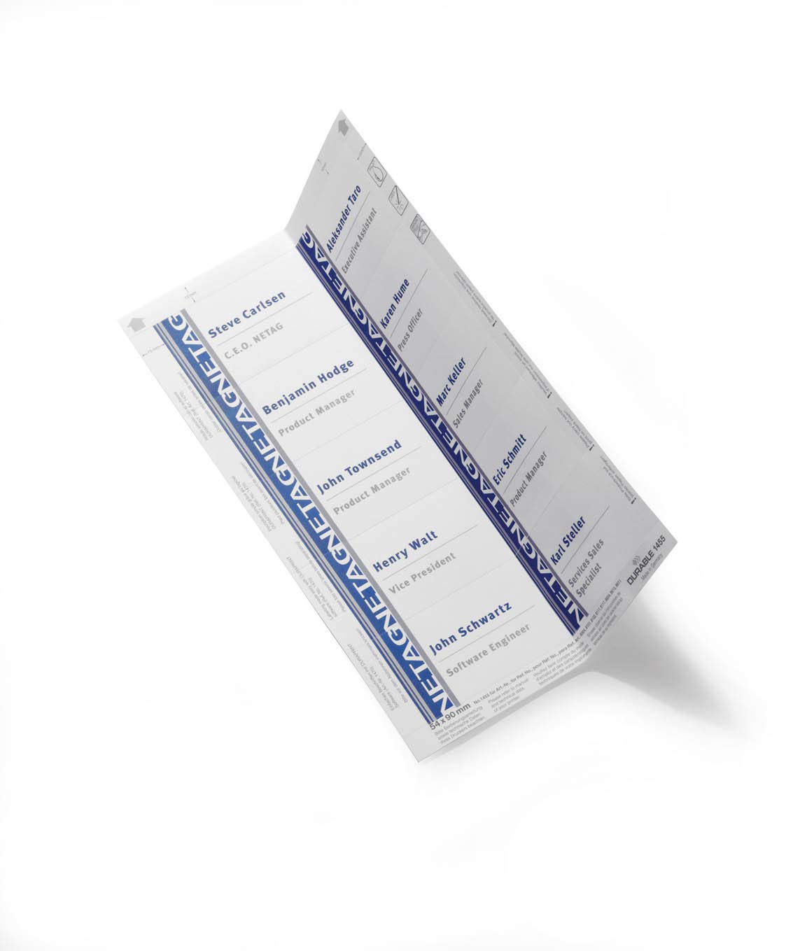 Durable BADGEMAKER Inserts 54 x 90mm - Pack of 200 Inserts - Printable Name Badge Inserts - Create Professional Badges In Minutes - Image 3