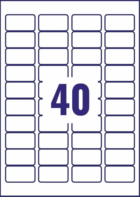 Avery L7781-25 Self-Adhesive Crystal Clear Transparent Labels, 40 Labels Per A4 Sheet - Image 4
