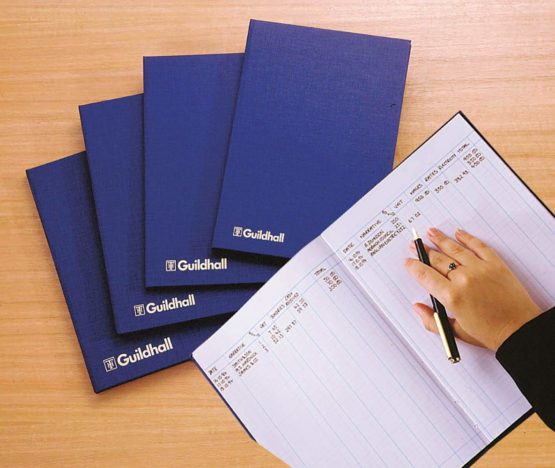 Exacompta Guildhall Account Book, 298x203mm, 14 Cash Columns, Dark Blue - Image 3