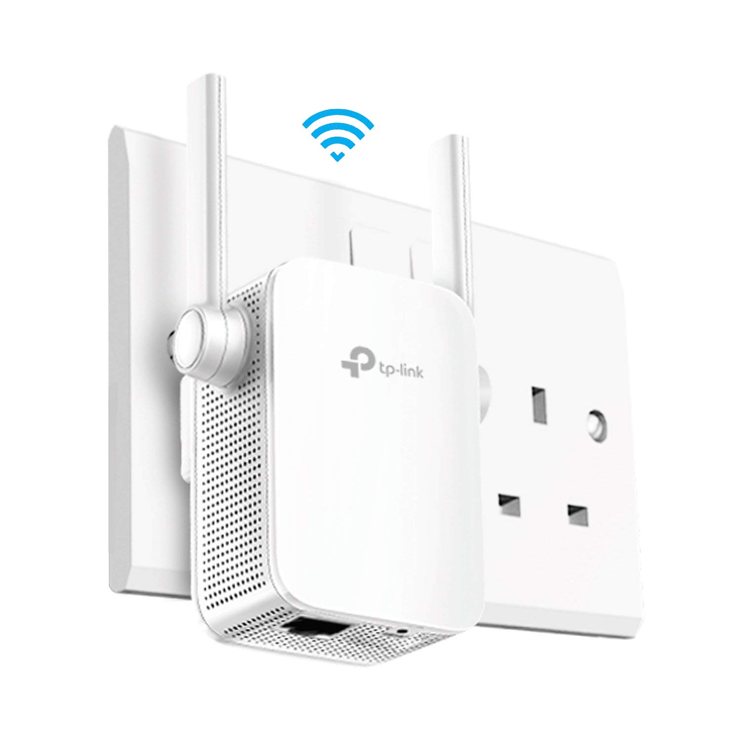 TP-Link AC1200 Universal Dual Band Range Extender, Broadband/Wi-Fi Extender, Wi-Fi Booster/Hotspot with 1 Ethernet Port and 2 External Antennas, Built-in Access Point Mode, UK Plug (RE305)