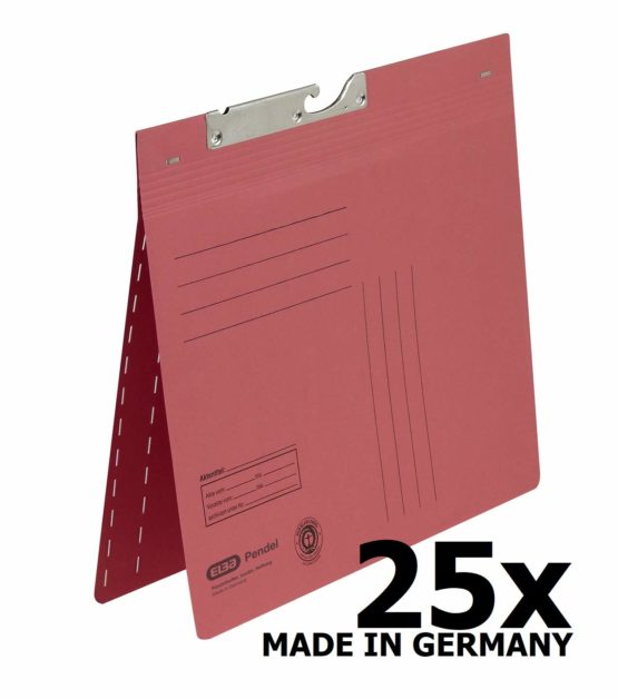 Elba 90462BL Suspension File Manila Cardboard Recycled Material 320 g/m² Commercial Binding and Slit Pack of 25 Blue Hanging Files, Manila Cardboard (RC) 320g / m² red