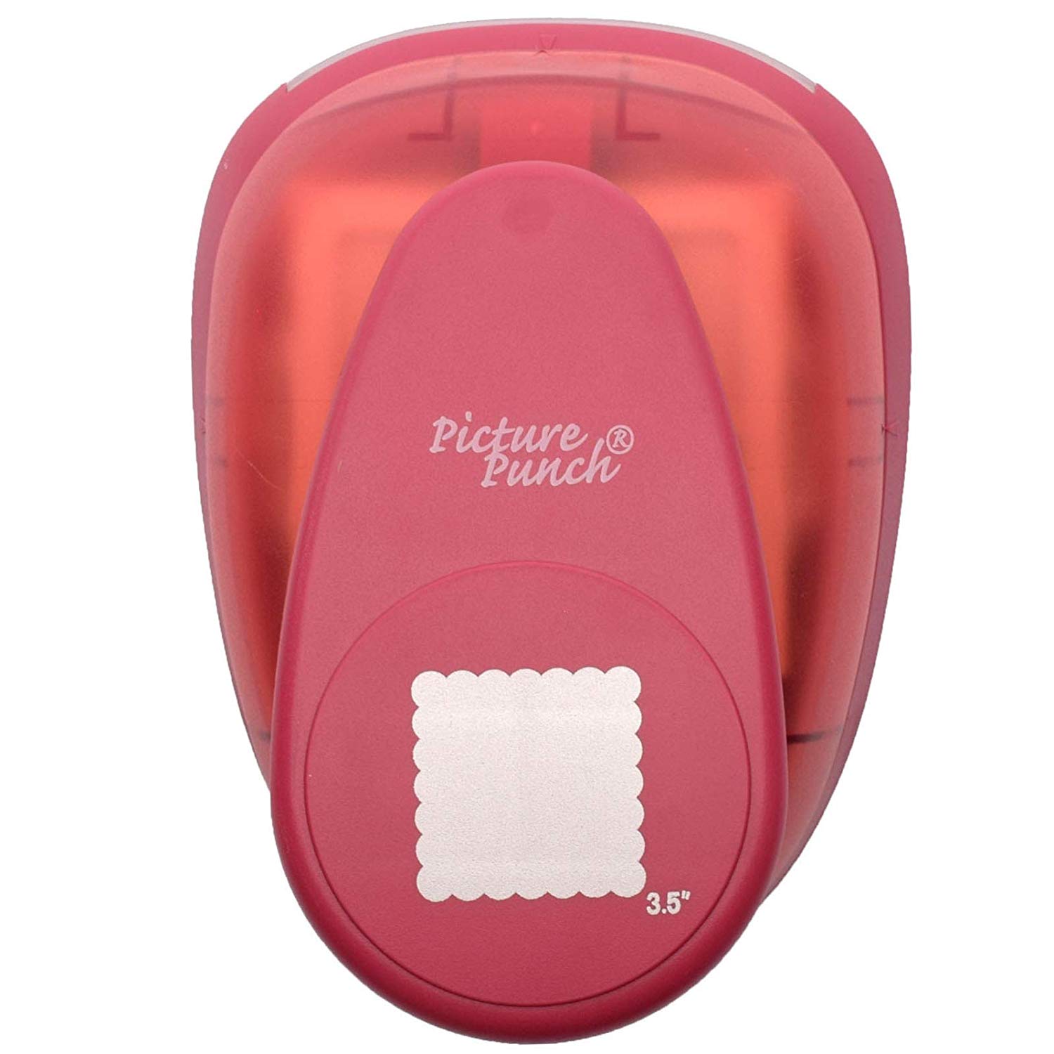 Vaessen Creative Craft Paper Punch - Scalloped Square - 6,6 x 6,6 cm - Circle Cutter for Crafting and Card Making