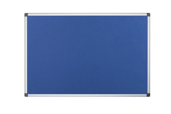 Bi-Office Notice Board Maya, Blue Felt, Aluminium Frame, 60 x 45 cm - Image 2
