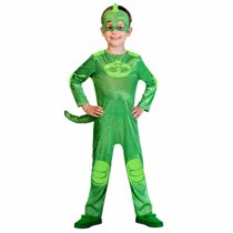 amscan 10132235 GLUGLU - GEKKO Costume Set with PJ Mask Design-1pc, Green, Kids 7-8 Years