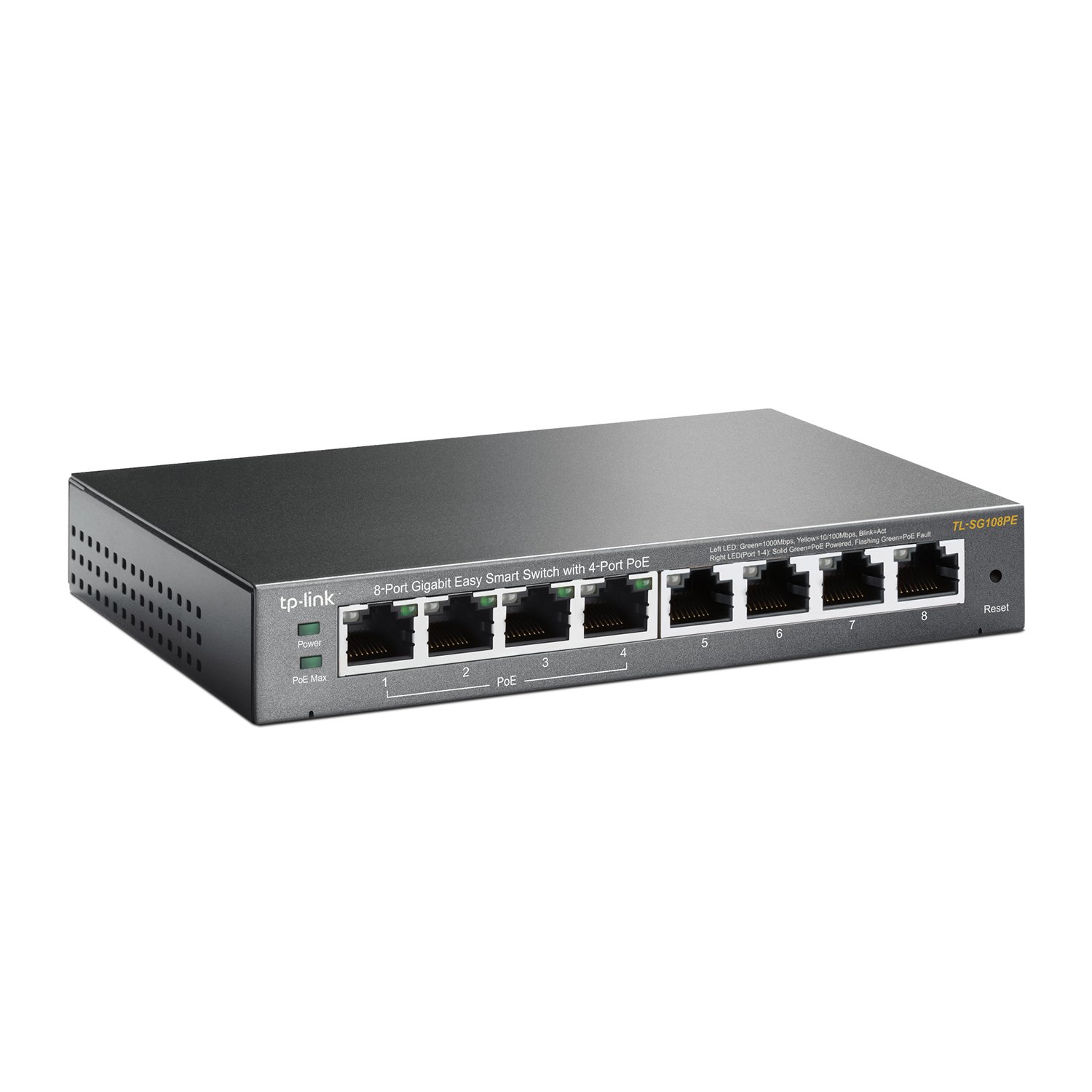 TP-Link TL-SG108PE 8 Port Gigabit PoE+ Switch, 4× PoE+ Ports (Up to 64W) Easy Smart Network Switch, VLAN, QoS, Fanless Design - Image 2