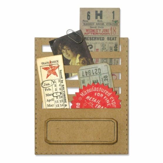 Sizzix Thinlits Die-Stitched Slots by Tim Holtz, Metal, Multicolour, 19.1 x 14.4 x 0.4 cm
