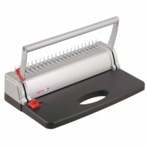 Genie CB 800 Spiral Binding Machine up to 145 Pages DIN A4 with Plastic Binding Comb Set Silver/Black