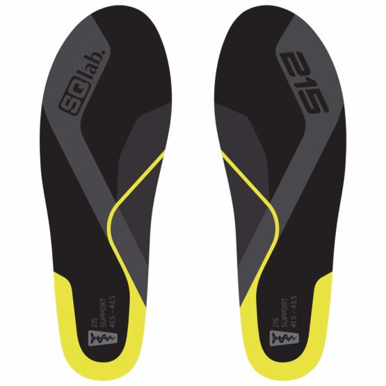 SQlab - 2107 215 Support Gold Mid Arch Cycling Shoe Insoles (XXL) Black