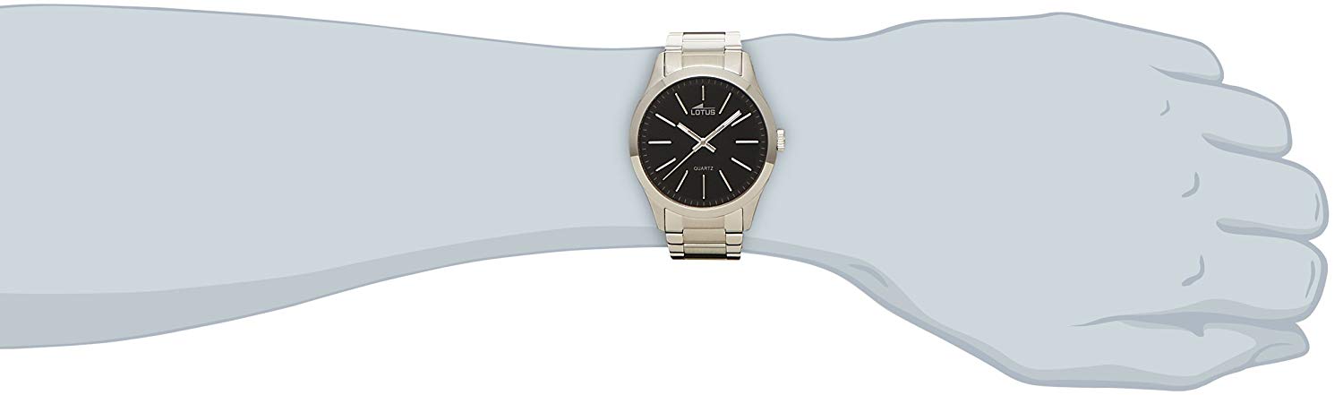 Lotus - Mens Clock 15959/3, Black/Silver - Image 4
