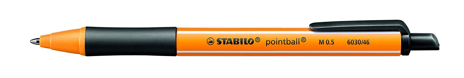 Ballpoint Pen - STABILO pointball - Pack of 1 - Black