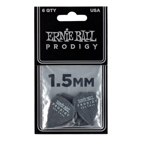 Ernie Ball 1.5 mm Black Standard Prodigy Picks 6-Pack