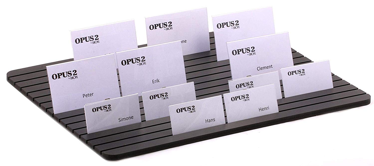 Opus 2 Badge Tray with 15 Slots, Black, 290 x 390 mm