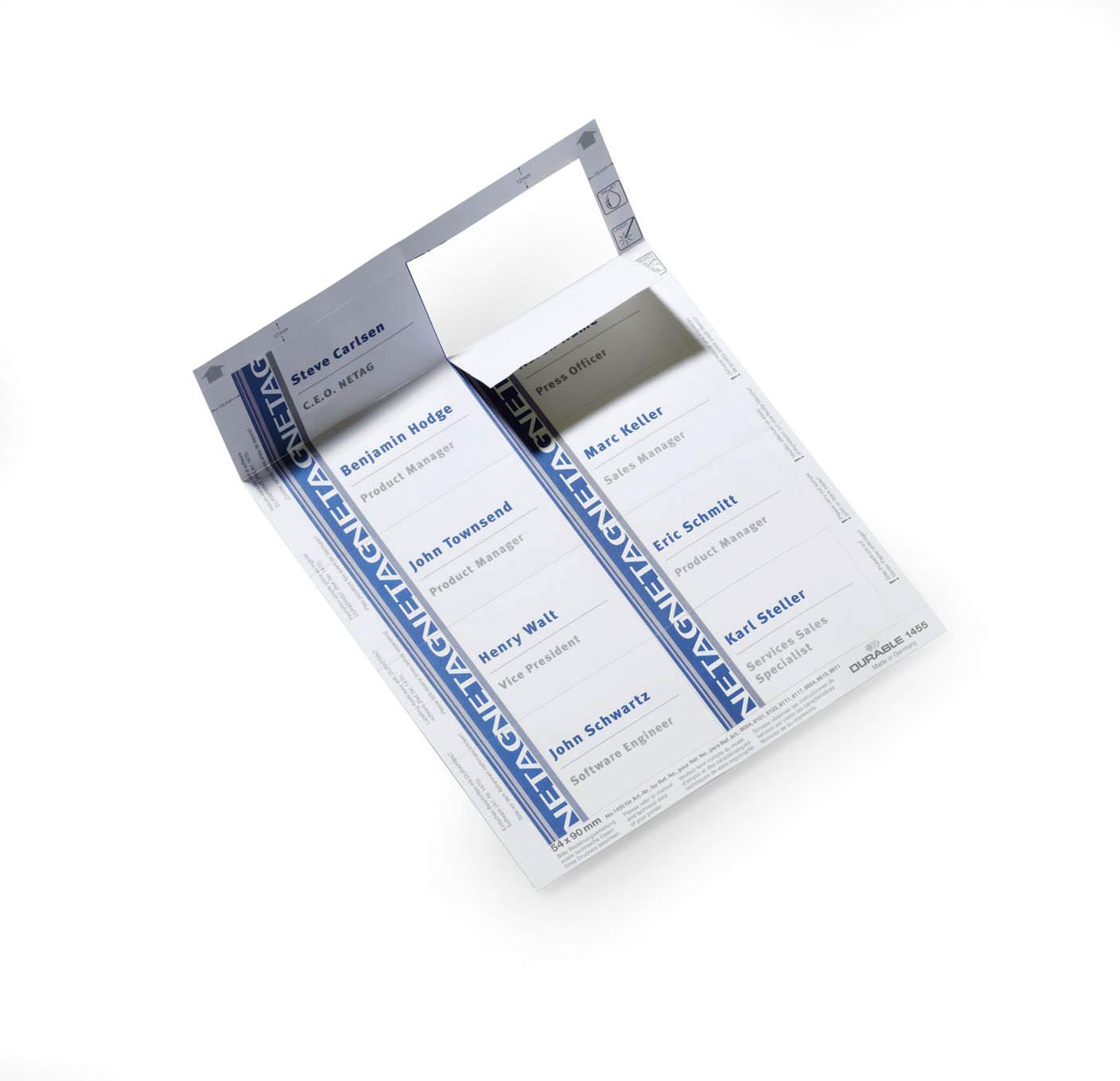 Durable BADGEMAKER Inserts 54 x 90mm - Pack of 200 Inserts - Printable Name Badge Inserts - Create Professional Badges In Minutes - Image 4