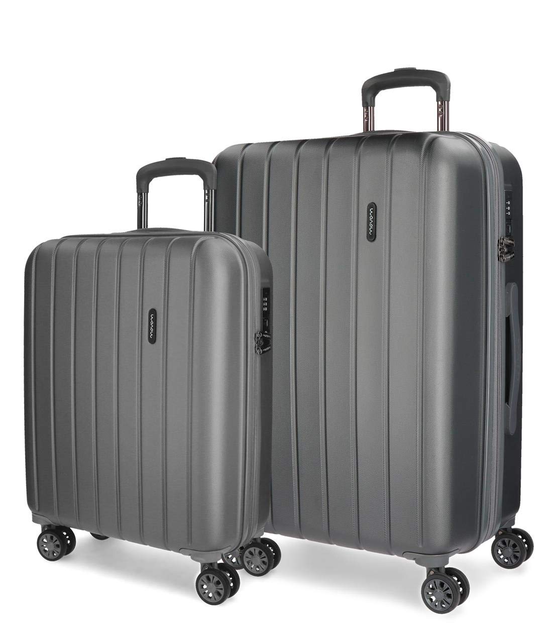 Movom Wood Grey Luggage Set 55/65 cm Rigid ABS TSA Lock 111 Litre 4