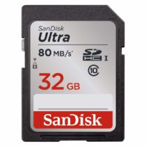 SanDisk SDSDUNC-032G-GN6IN Ultra SDHC Memory Card Up to 80 MB/s, Class 10, U1, 32 GB, Black/Grey