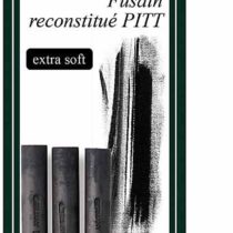 Faber-Castell Pack of 3 Compressed PITT Charcoal Sticks Black, Extra Soft