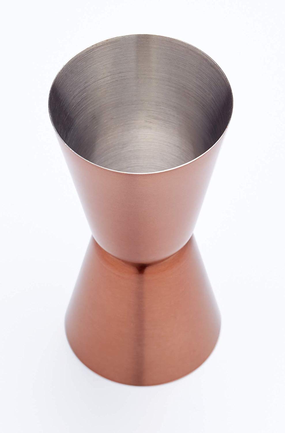 BarCraft Dual Cocktail Jigger and Spirit Measure, Stainless Steep with Copper Finish, 25ml and 50ml measures, Cooper - Image 3