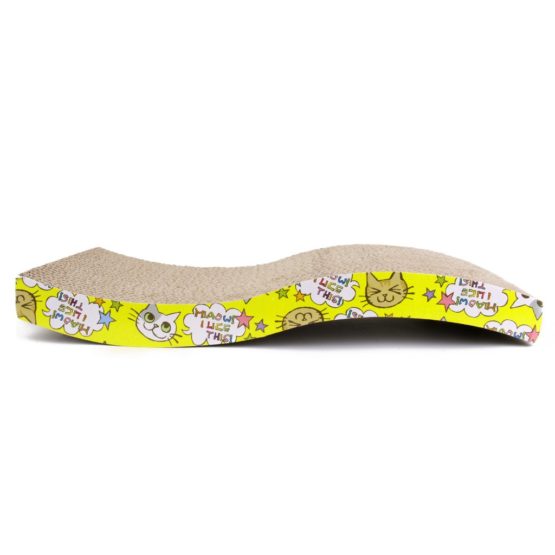 AKORD S-Shape Corrugated Cat Scratching Board Pad Bed Scratcher Toy, 43 cm x 21 cm x 6 cm - Image 2