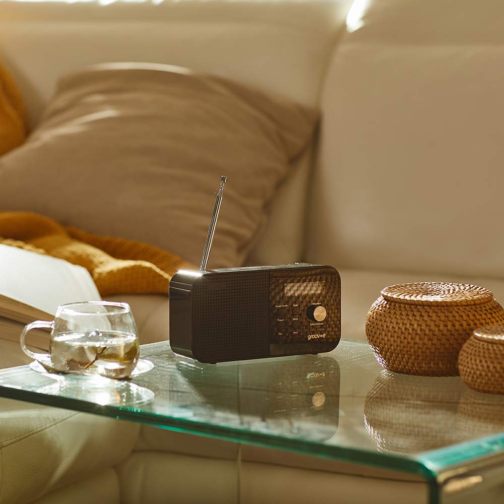 Groov-e Venice DAB & FM Digital Radio, Built-In Alarm Clock & Bluetooth Connectivity, LCD Display, Mains or Battery Operated - Image 4
