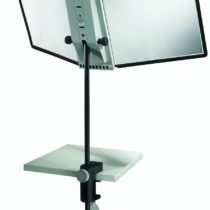 Durable SHERPA Desk Clamp Display Panel Unit | Includes 10 A4 Panels in Black | Height Can Be Adjusted for User