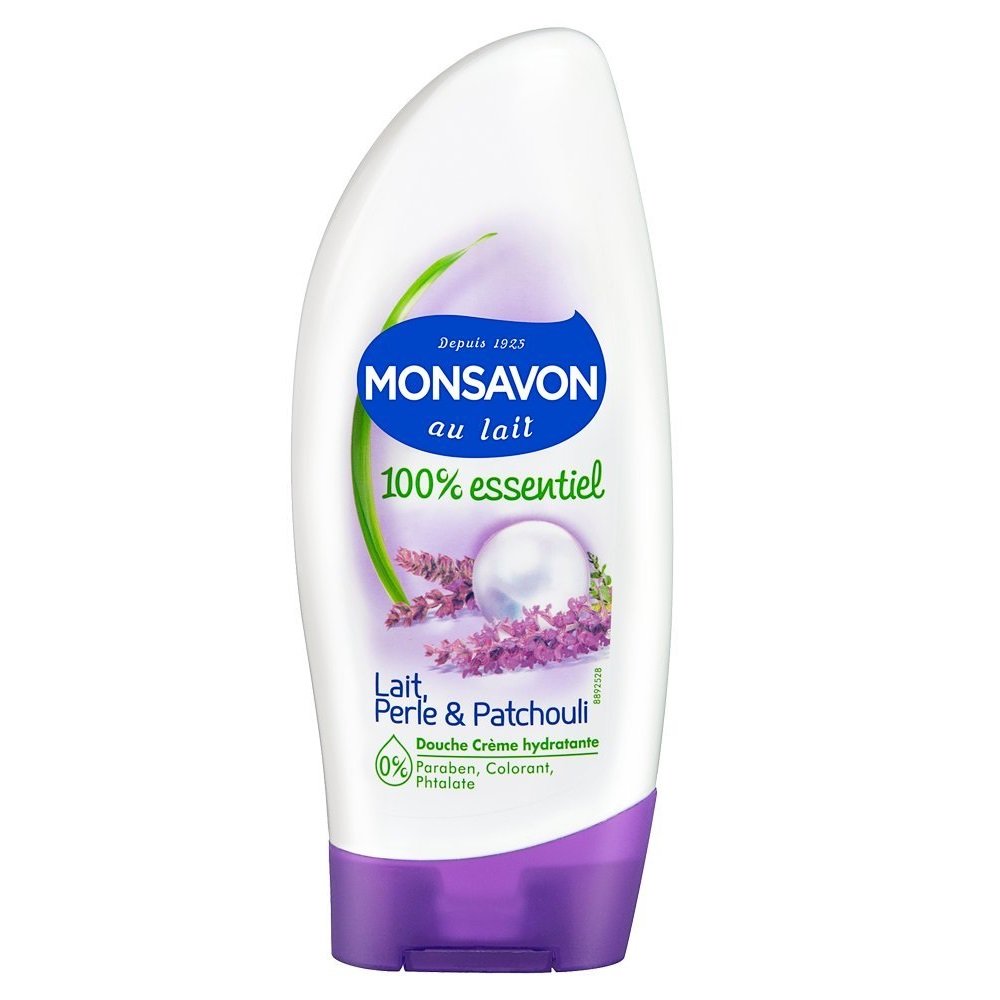 Monsavon 100% Essential Milk Pearl and Patchouli shower gel 250ml, Patchouli Flower, 250 ml (Pack of 1)