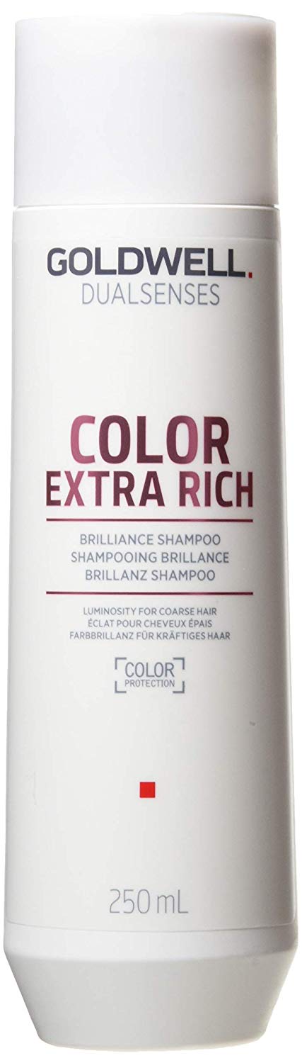 Goldwell Dualsenses Color Extra Rich Shampoo, for Thick to Coarse Hair Minimizes Color Fading, 250ml, White, 250 ml (Pack of 1)
