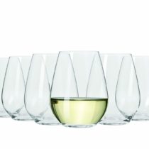 Maxwell & Williams Vino Stemless Wine Glasses, White, Set of 6 (400ml)
