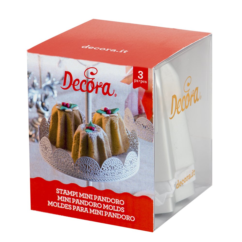 DECORA 3 Anodised Aluminium Mini-Pandoro Mould, Silver, 7.5 X 6.5cm, 11 x 9 x 9 cm