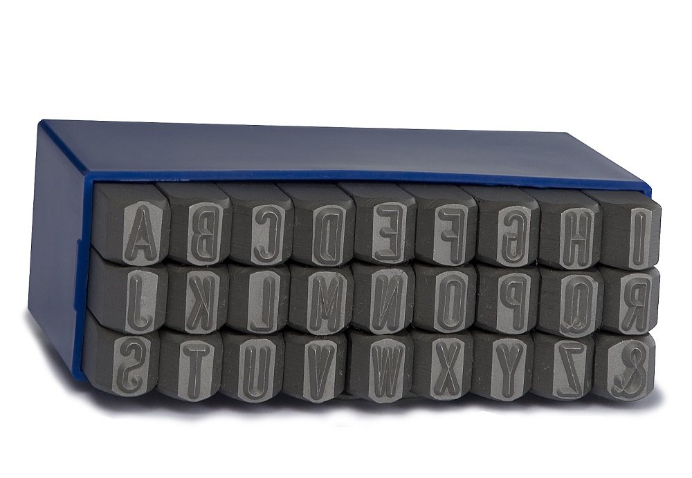 GRAVUREM 101.SR10 - Juego abecedario 27 piezas (A-Z) SR - Standard (10 mm), Schwarz