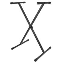 TIGER KYS77-BK | X-Frame Keyboard Stand | Height Adjustable Single Braced Stand | for Keyboards, Synthesisers and Digital Pianos | Black