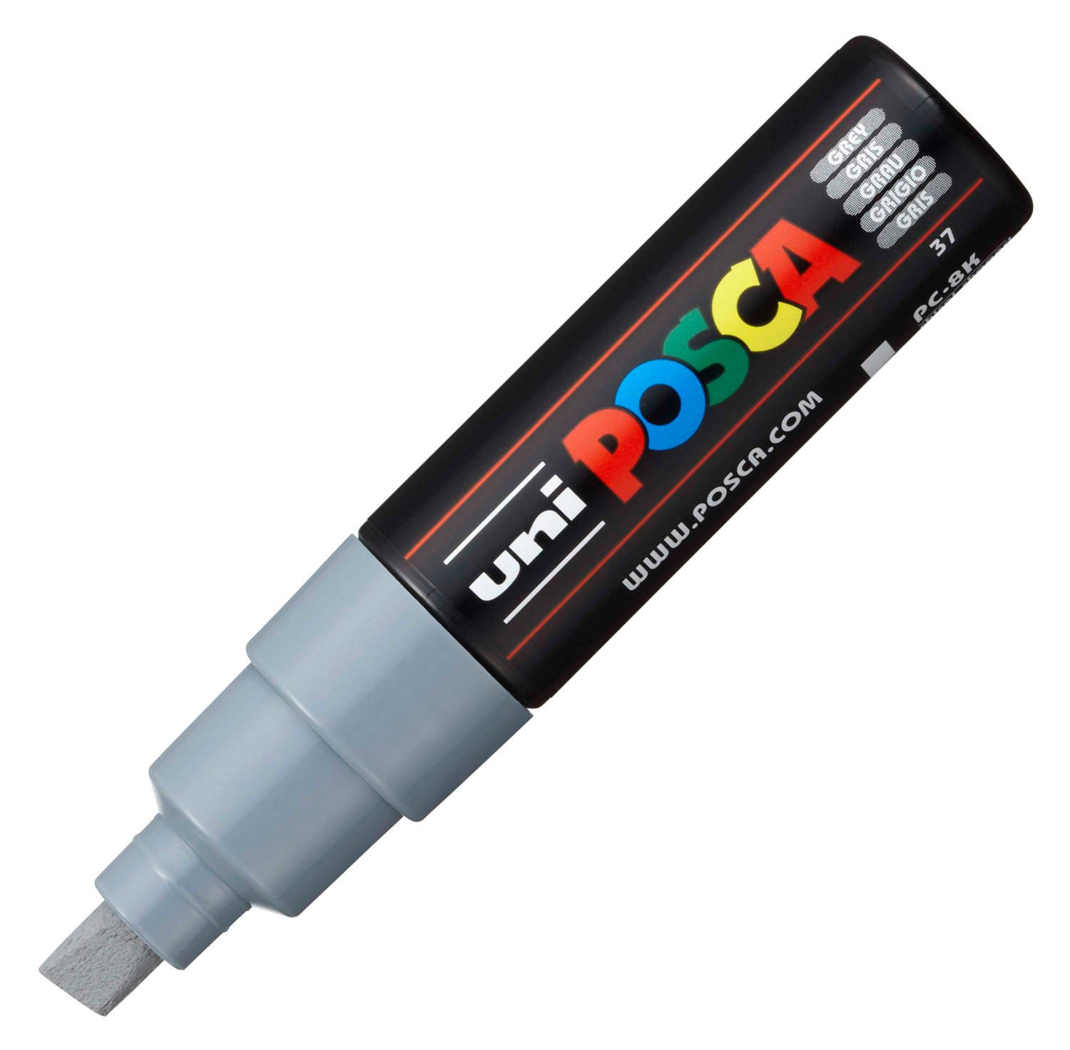 Uni-Ball Posca Broad Chisel Tip Marker - Grey - Image 2