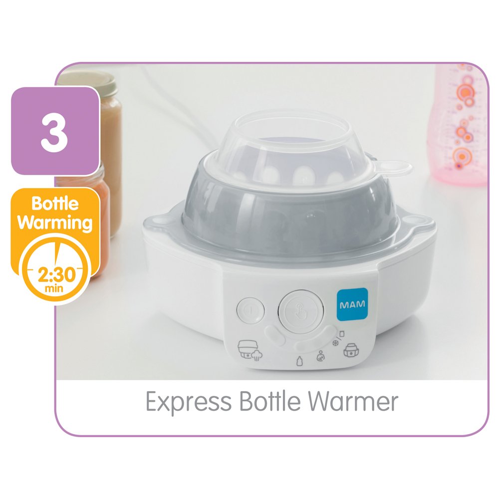 MAM Electric Steriliser & Express Bottle Warmer, Grey - Image 4