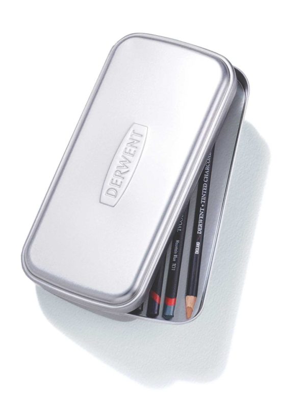 Derwent Pencil Tin, Double Layered Storage With Removable Inner Tray, Professional Quality, 2300582 - Image 4