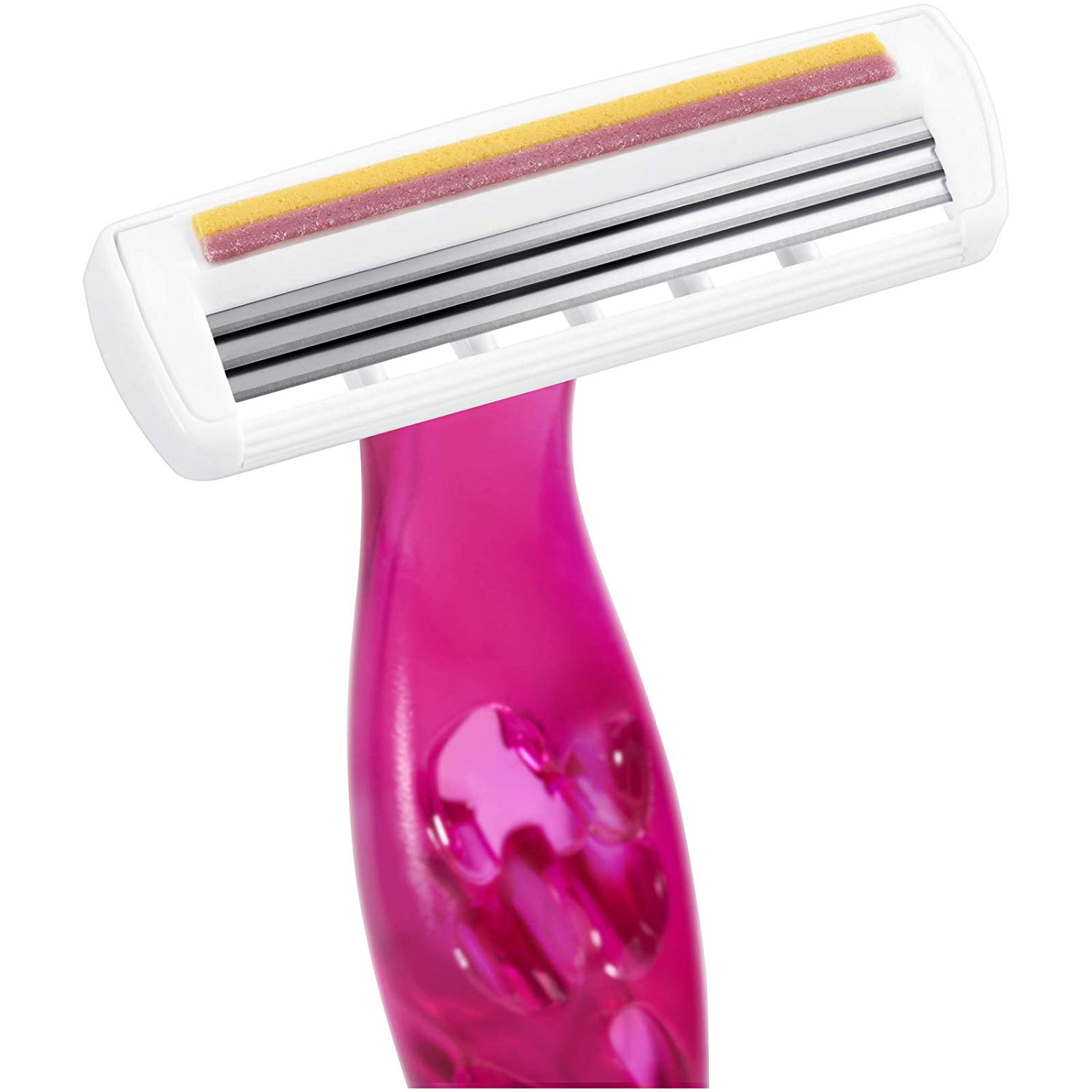 BIC Miss Soleil Razors Women - Flower Handle Style - Triple Blade Stainless Steel Lady Shaver - Pack of 8 - Image 4