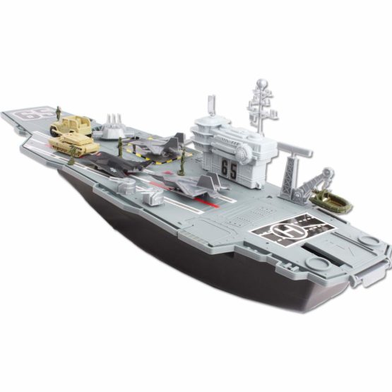 deAO Model Ship Aircraft Carrier with Small Scale Model Planes, Trucks ...