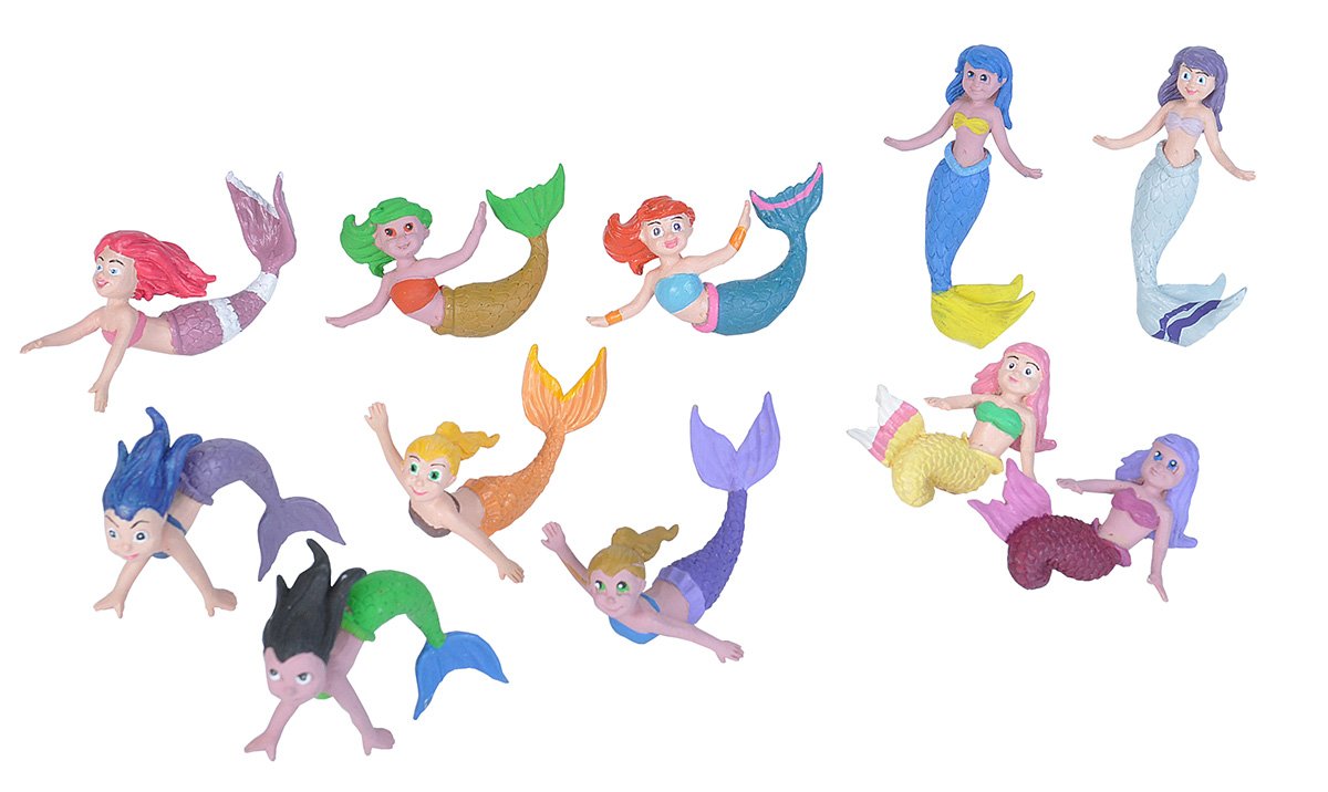 Wild Republic Mermaid Figurines Tube, Mermaid toys, Underwater, Sirens, Kids Gifts, 10 Piece Set