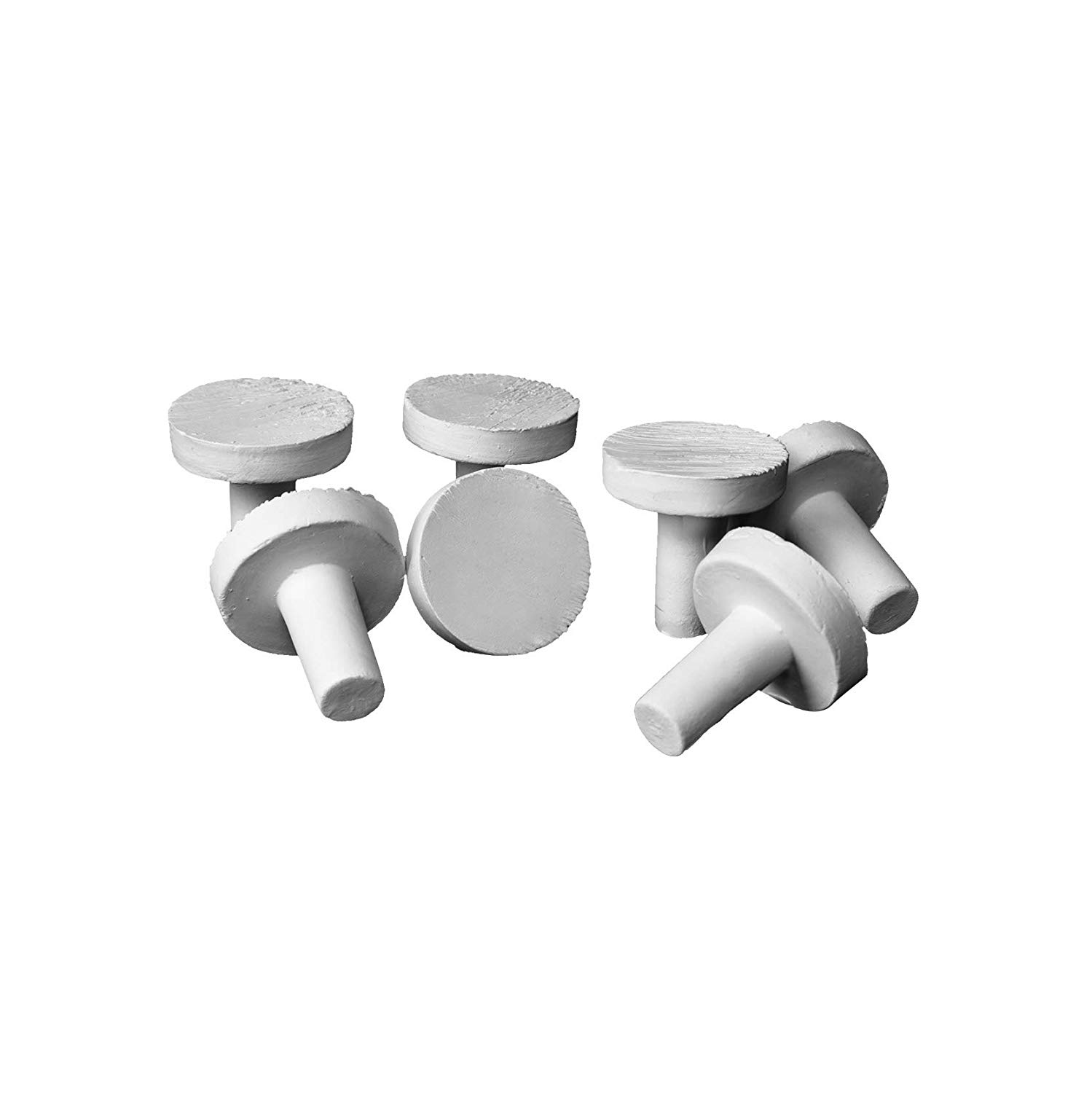 iQuatics Ceramic Marine Coral Frag Plugs 100% Pollution & Chemical Free, Standard, Pack of 10, White Ceramic, Standard 10 Pack