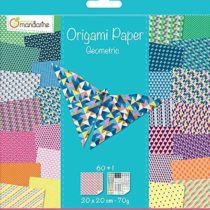 Avenue Mandarine Geometric Origami Sheet Pack (20x20 cm) with sticker sheet