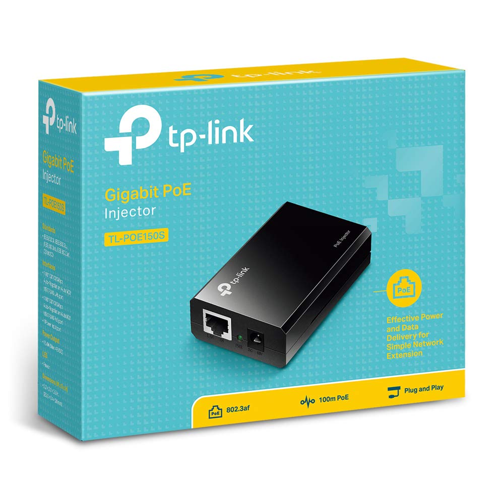 TP-Link POE150S PoE Injector 48v, Omada IEEE 802.3af Compliant, Gigabit Ethernet PoE Injector, Non-PoE to PoE Adapter - Image 3