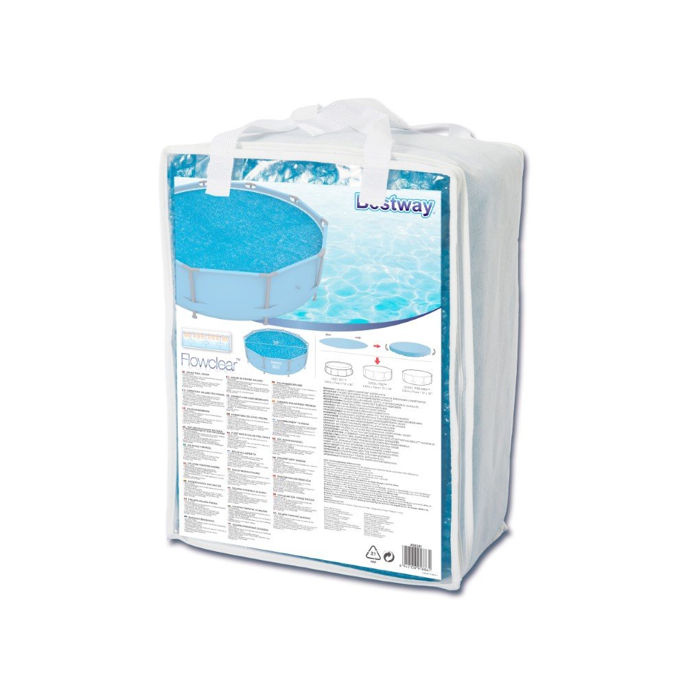 Bestway BW58241 10 feet Steel Pro Frame, Solar Swimming Pool Cover, Blue, 289 cm (Round) - Image 3