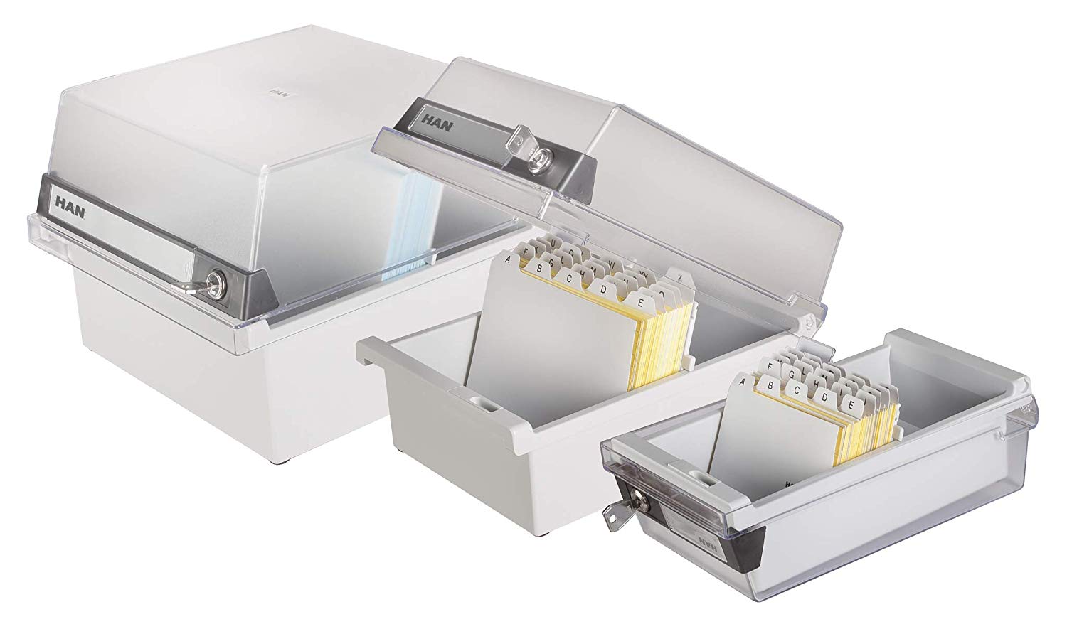 HAN 966-S-631, Card filing box Special Edition A6 landscape. Innovative, attractive design holds 800 cards with lock - Image 4