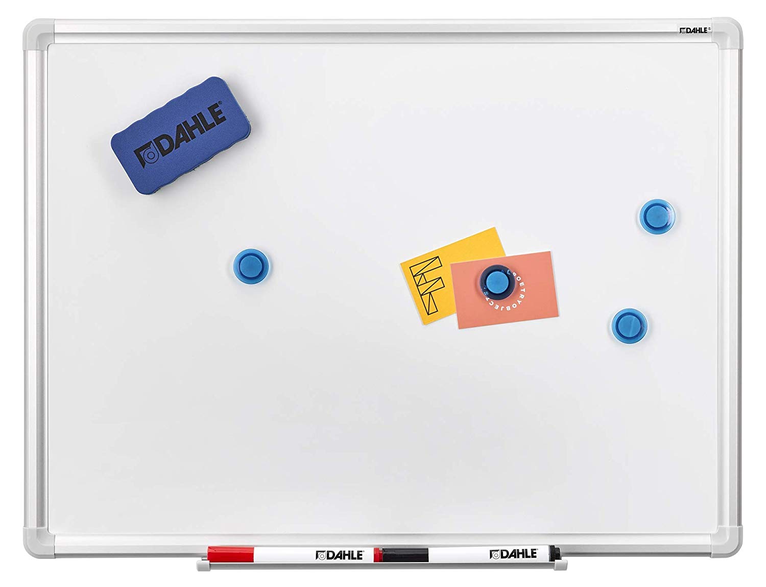Dahle Magnetic Whiteboard with Aluminium Frame (60 x 90 cm),White,95151, W60 x H90 cm