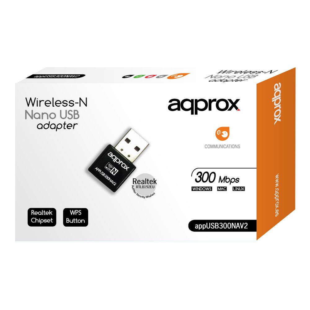 Approx USB 2.0 300Mbps Wireless N Nano Adapter with WPS Button, Black - Image 2