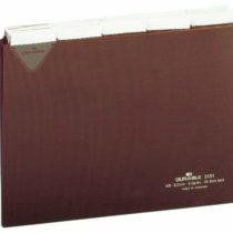 Durable 315111 25 Piece A5 Index Card with Welded Tab - Brown