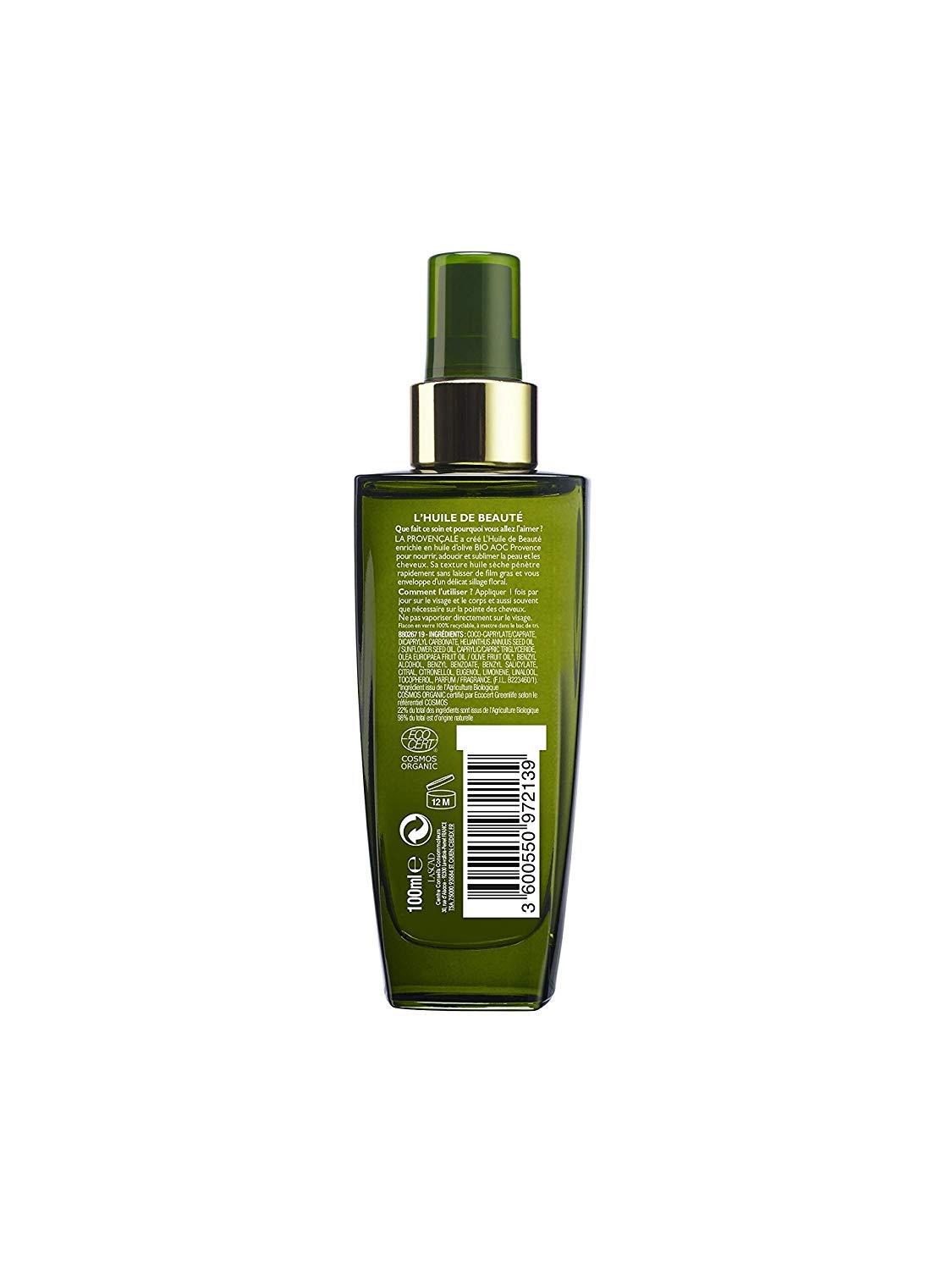 La Provençale, Beauty Oil for Face and Body Hair, Certified Organic Care, Organic Olive Oil AOC Provence - Image 3