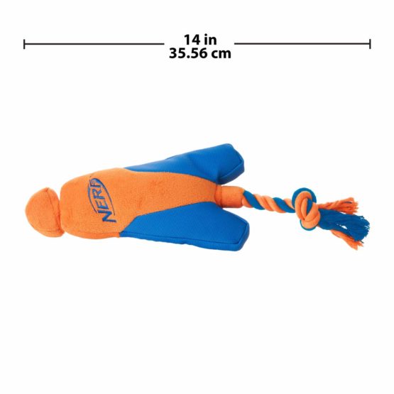 Nerf Dog Trackshot Arrowhead Launcher with Interactive Design, Great for Fetch, Launches up to 75 ft, Single Unit, Blue/Orange - Image 4