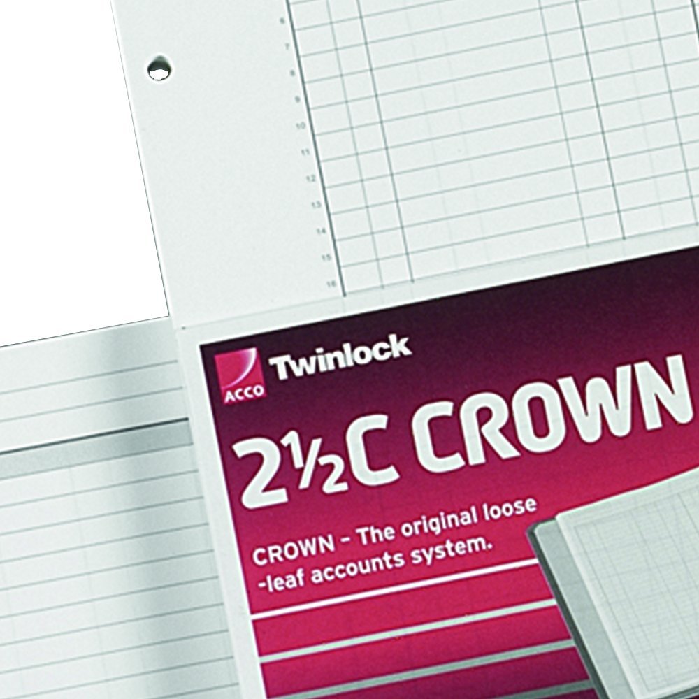 Rexel Twinlock Crown 3C Feuilles de recharge Treble Cash Lot de 100 Feuilles 