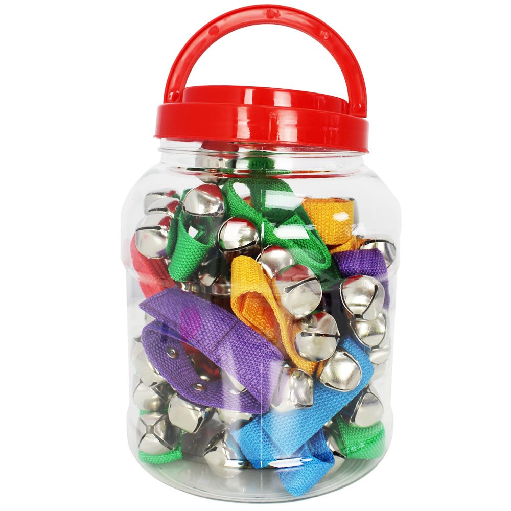 A-Star Multi-Coloured Wrist Jingle Sleigh Bells with Nylon Strap x20 Pcs, Mixed, 10 works - Image 2
