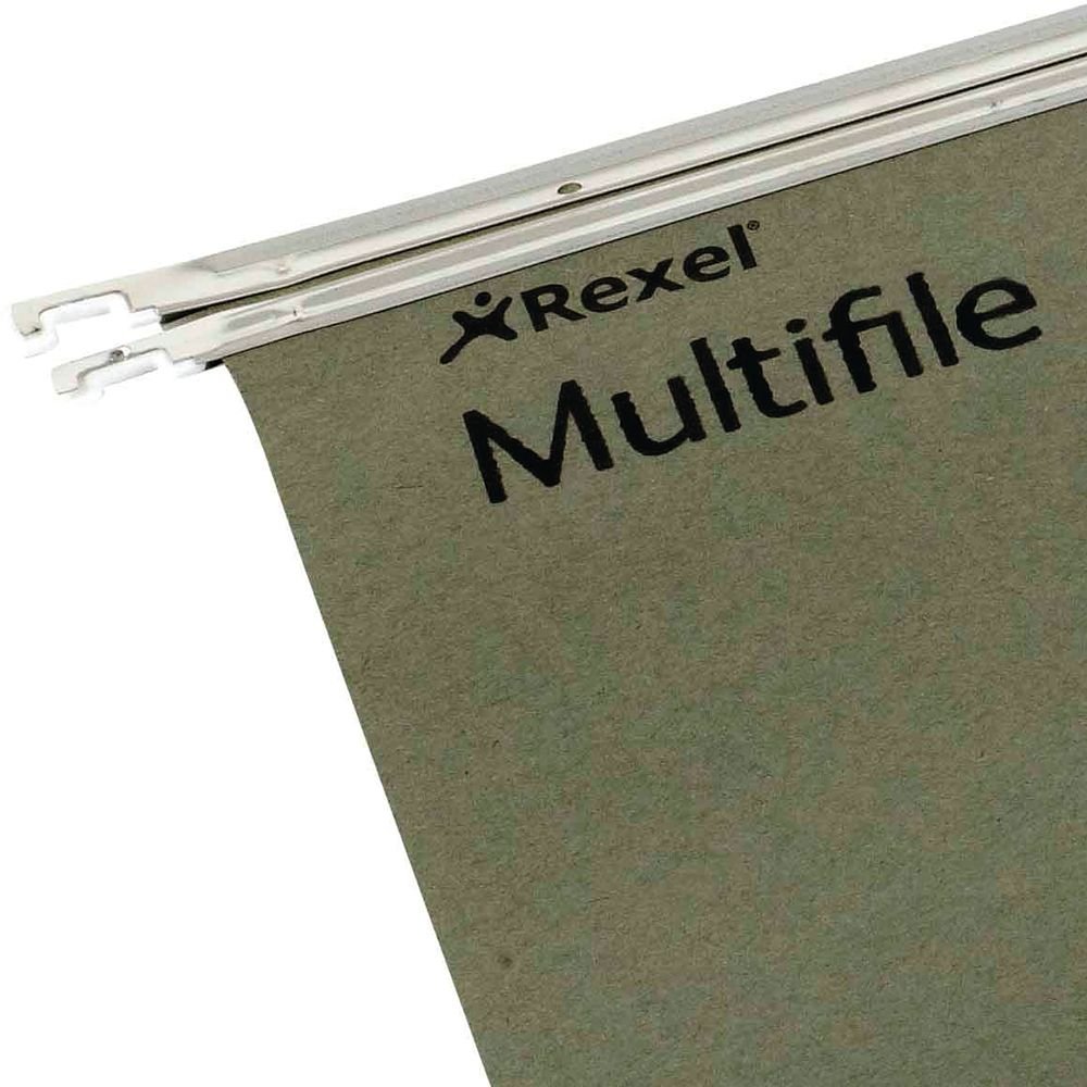 Rexel Foolscap Filing Cabinet Suspension file, Pack 50, Made from premium 100 Percent Recycled Card - Image 3